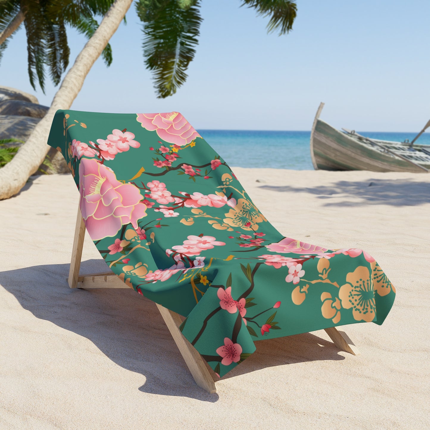 Floral Beach Towel, Tropical Towel for Beach Days, Summer Accessory, Poolside Fun, Relaxing Beach Days, Gift for Beach Lovers