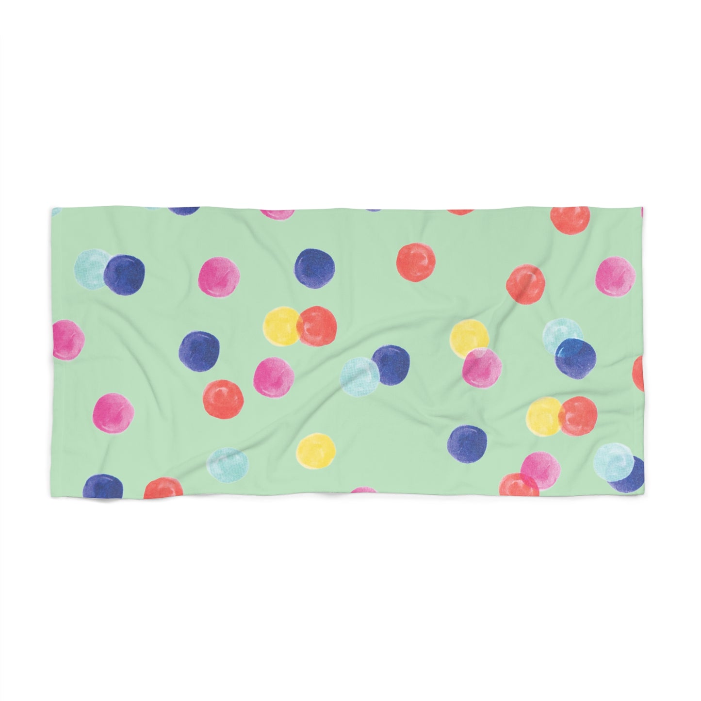 Colorful Polka Dot Beach Towel, Summer Pool Accessory, Gift for Beach Lovers, Vibrant Outdoor Towels, Fun Picnic Essential