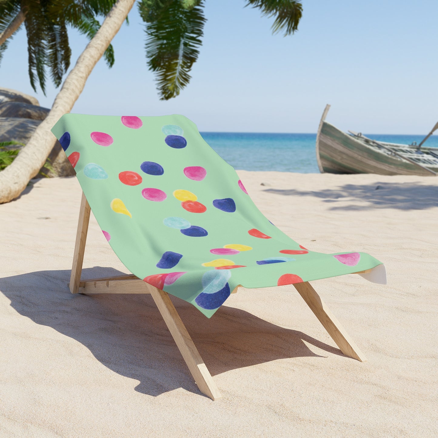 Colorful Polka Dot Beach Towel, Summer Pool Accessory, Gift for Beach Lovers, Vibrant Outdoor Towels, Fun Picnic Essential