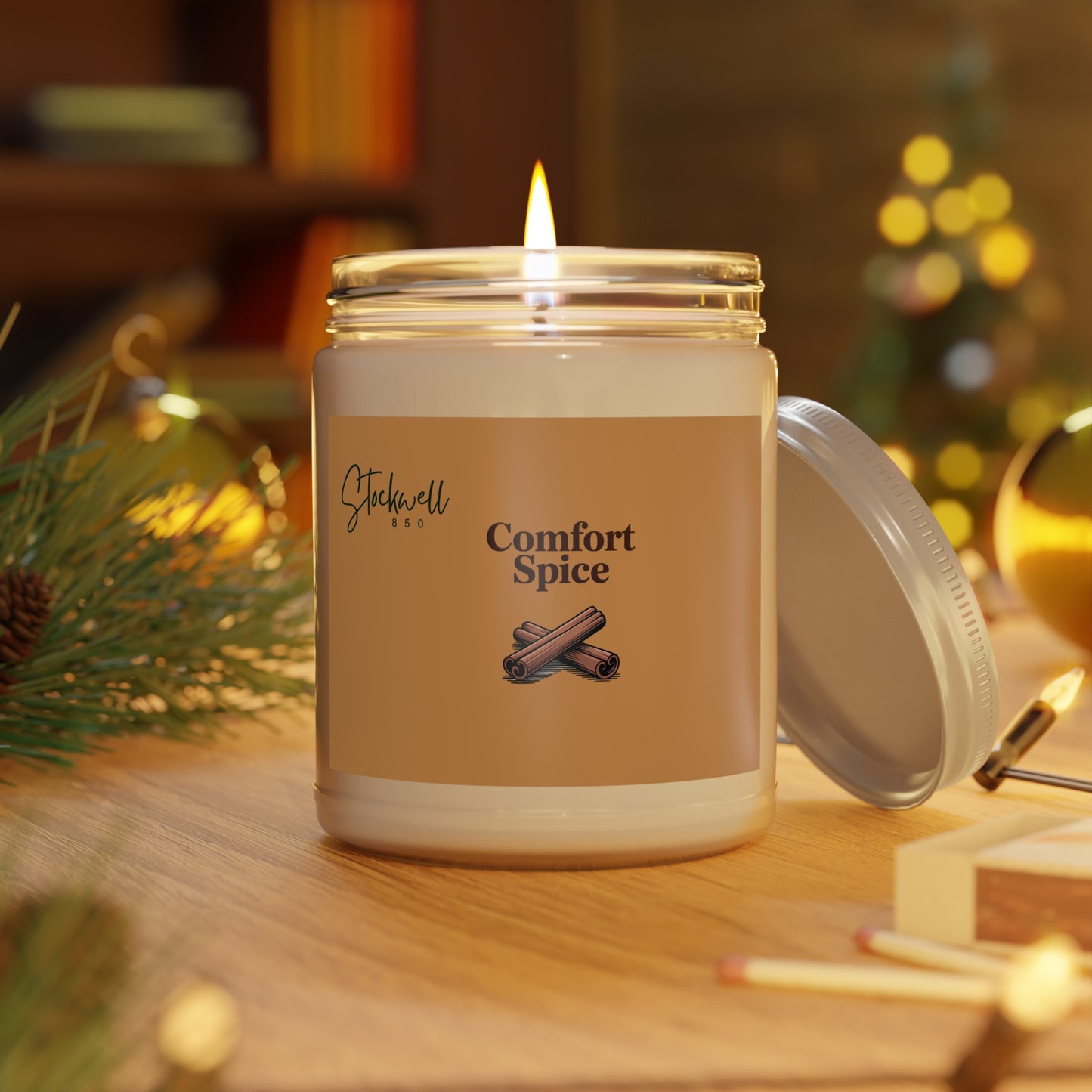Comfort Spice Scented Candle - Cozy Home Decor, Relaxation Gift, Autumn Scents, Aromatherapy Candle, Holiday Fragrance