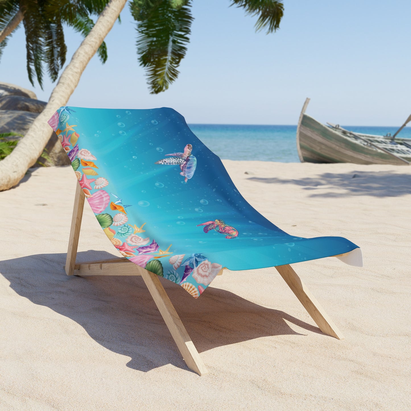 Ocean-Inspired Beach Towel, Tropical Towel, Sea Turtle Towel, Summer Beach Gear, Gift for Beach Lovers