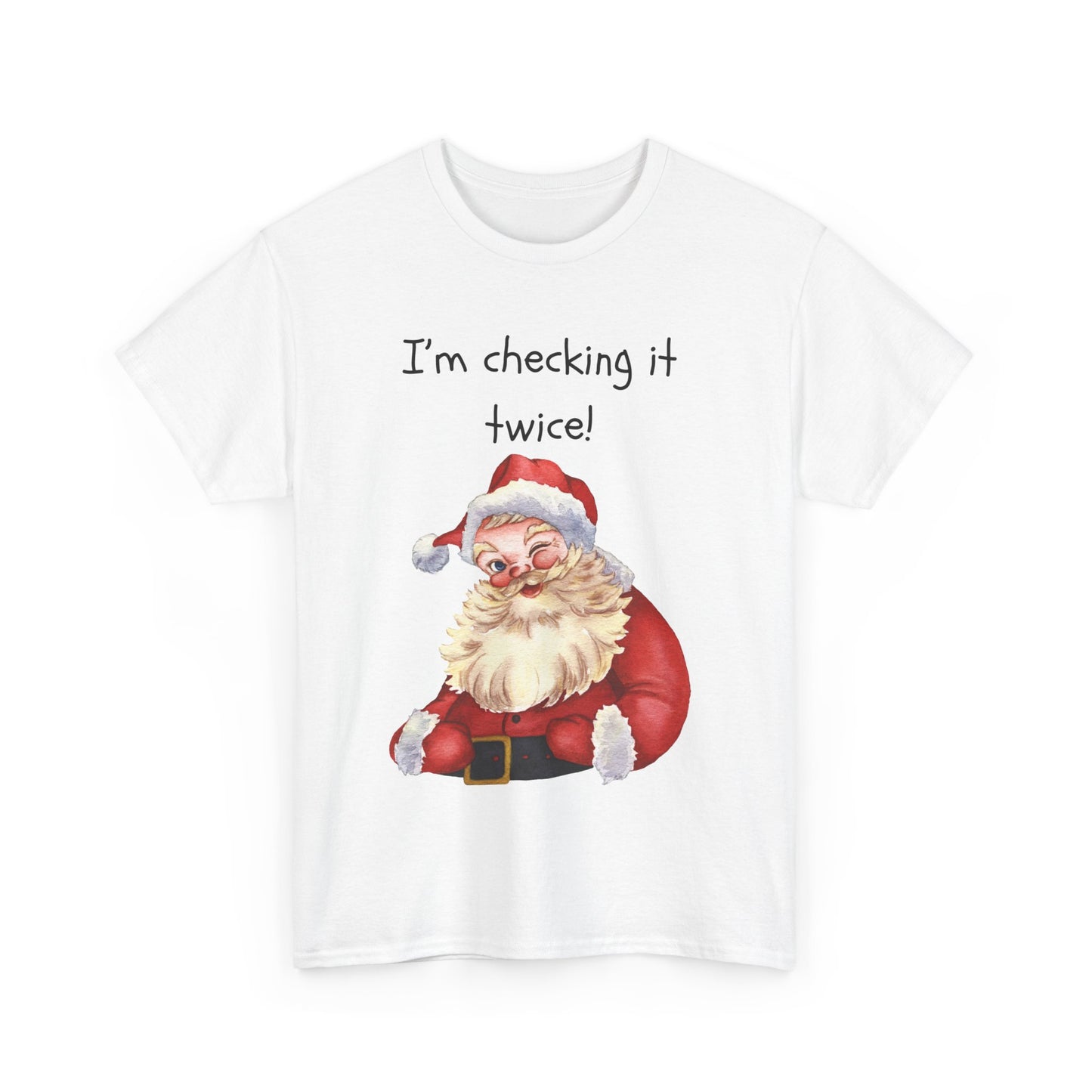 Santa is checking it twice - Christmas T-Shirt