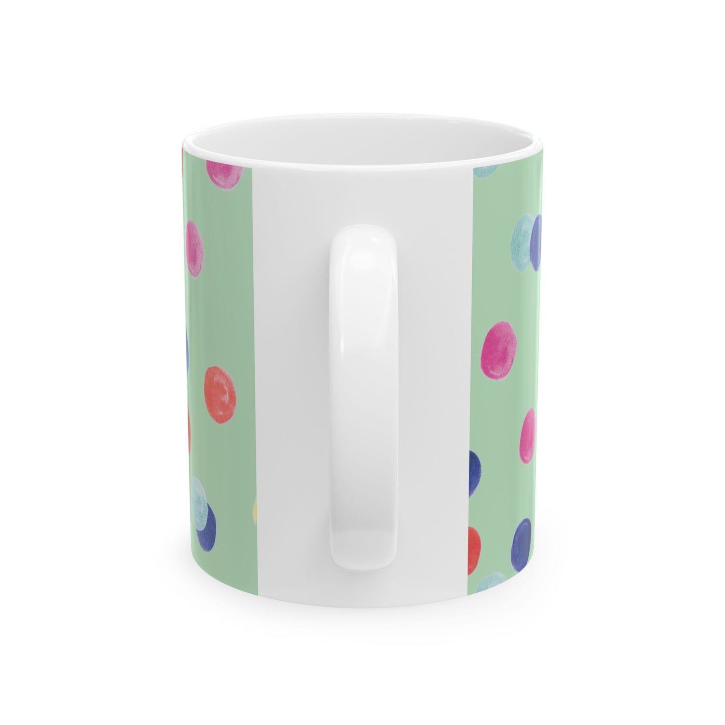 Colorful Polka Dot Ceramic Mug | Fun Drinkware for Home, Office, Gifts, Birthdays, and Celebrations