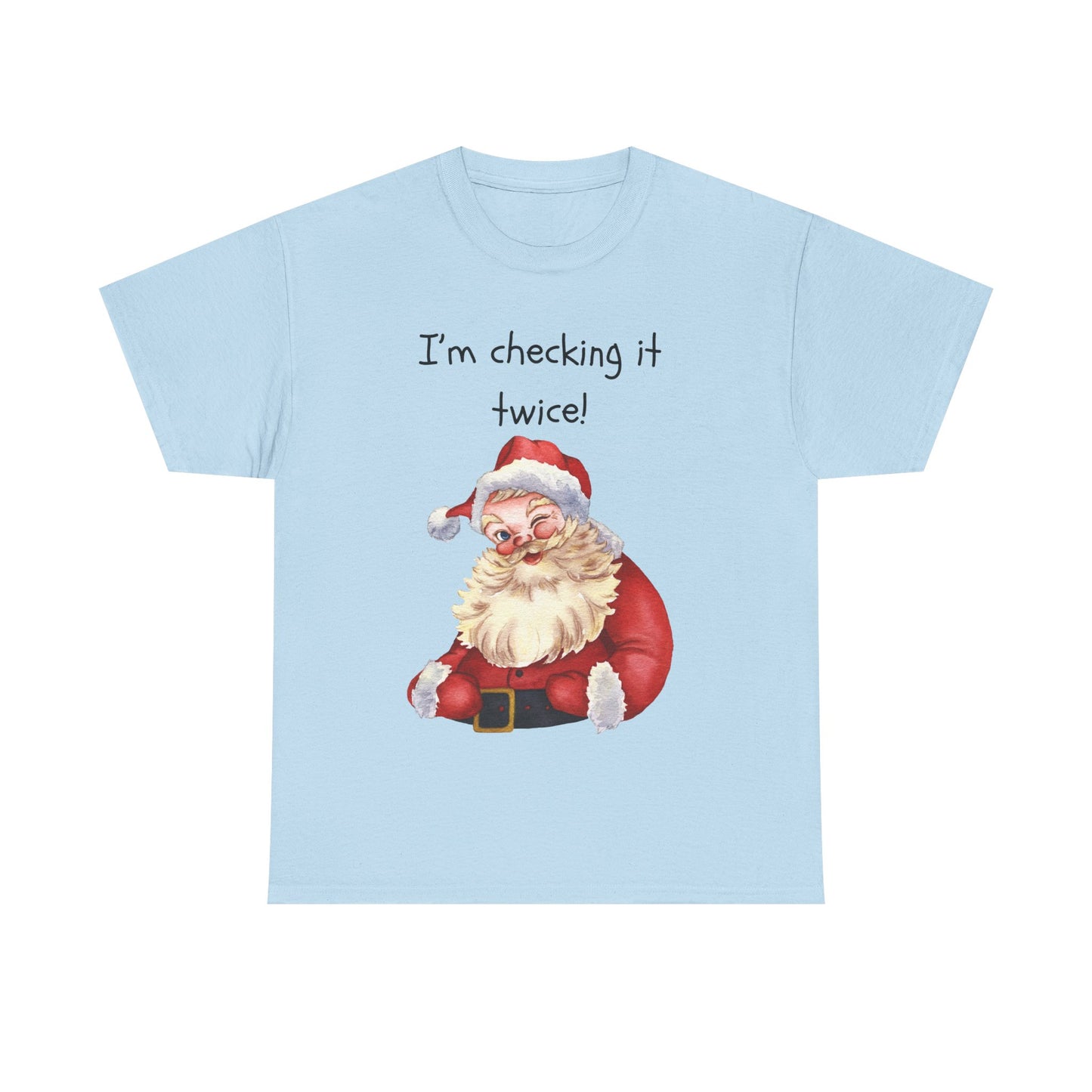 Santa is checking it twice - Christmas T-Shirt