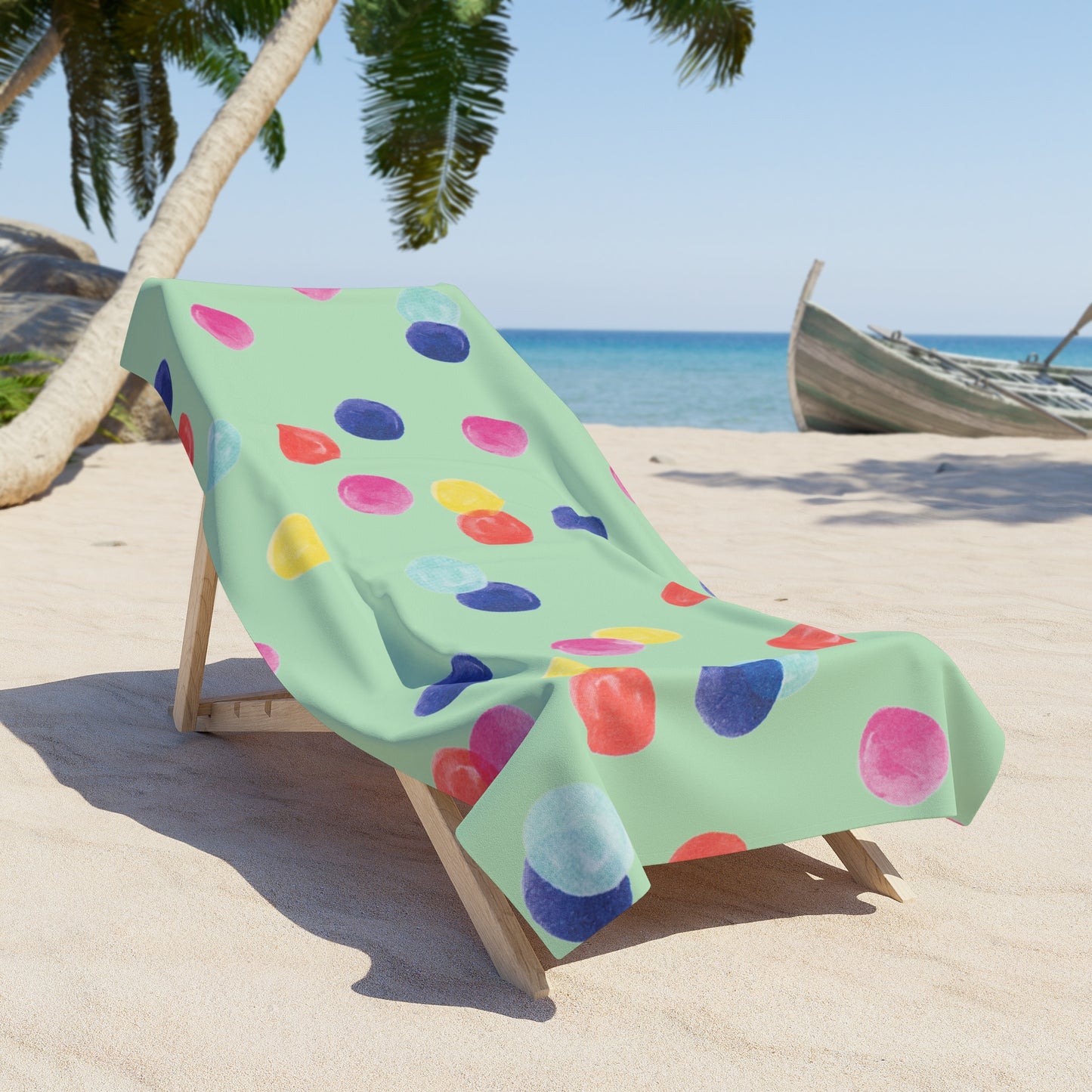 Colorful Polka Dot Beach Towel, Summer Pool Accessory, Gift for Beach Lovers, Vibrant Outdoor Towels, Fun Picnic Essential