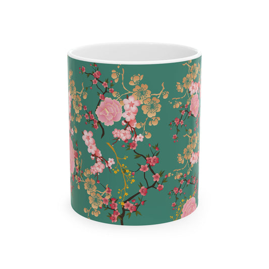 Floral Pattern Ceramic Mug - Perfect Gift for Tea Lovers, Mother's Day, Housewarming, Birthday, or Relaxation