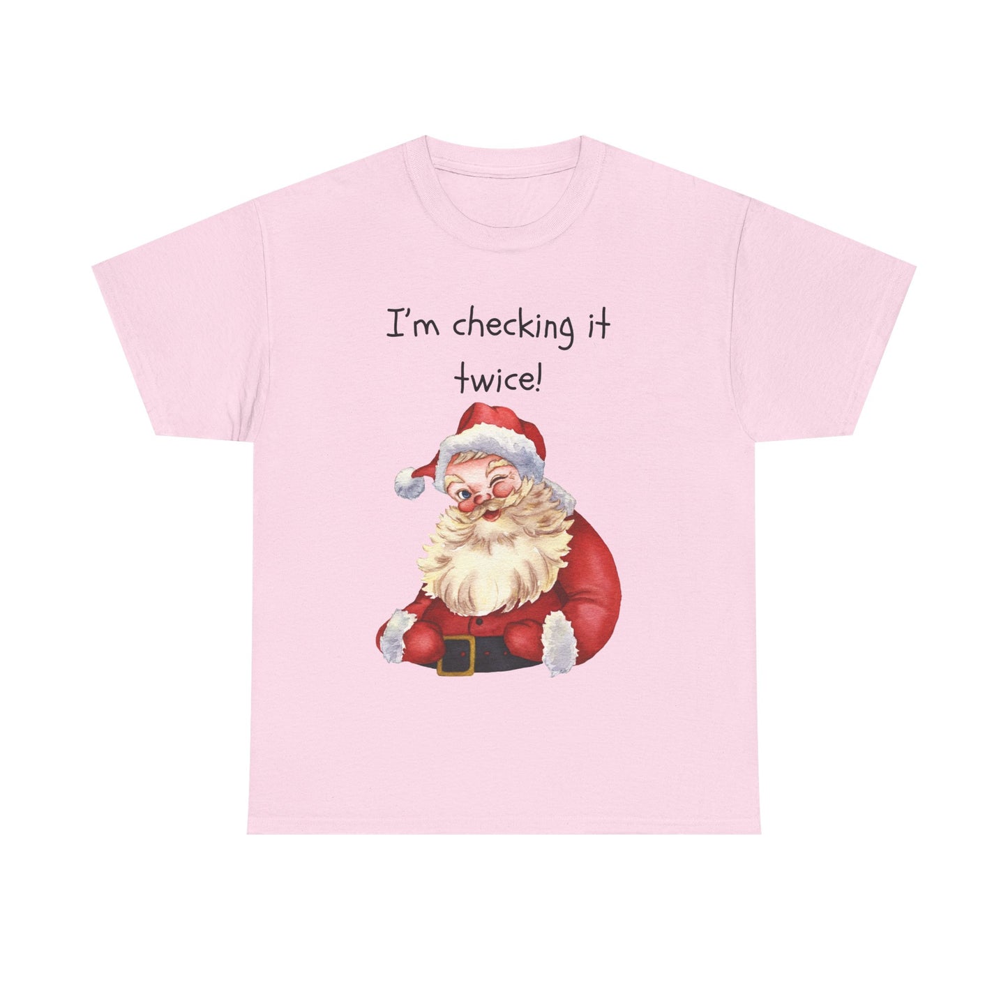 Santa is checking it twice - Christmas T-Shirt