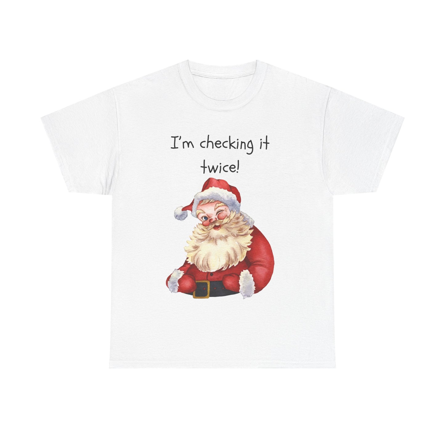 Santa is checking it twice - Christmas T-Shirt