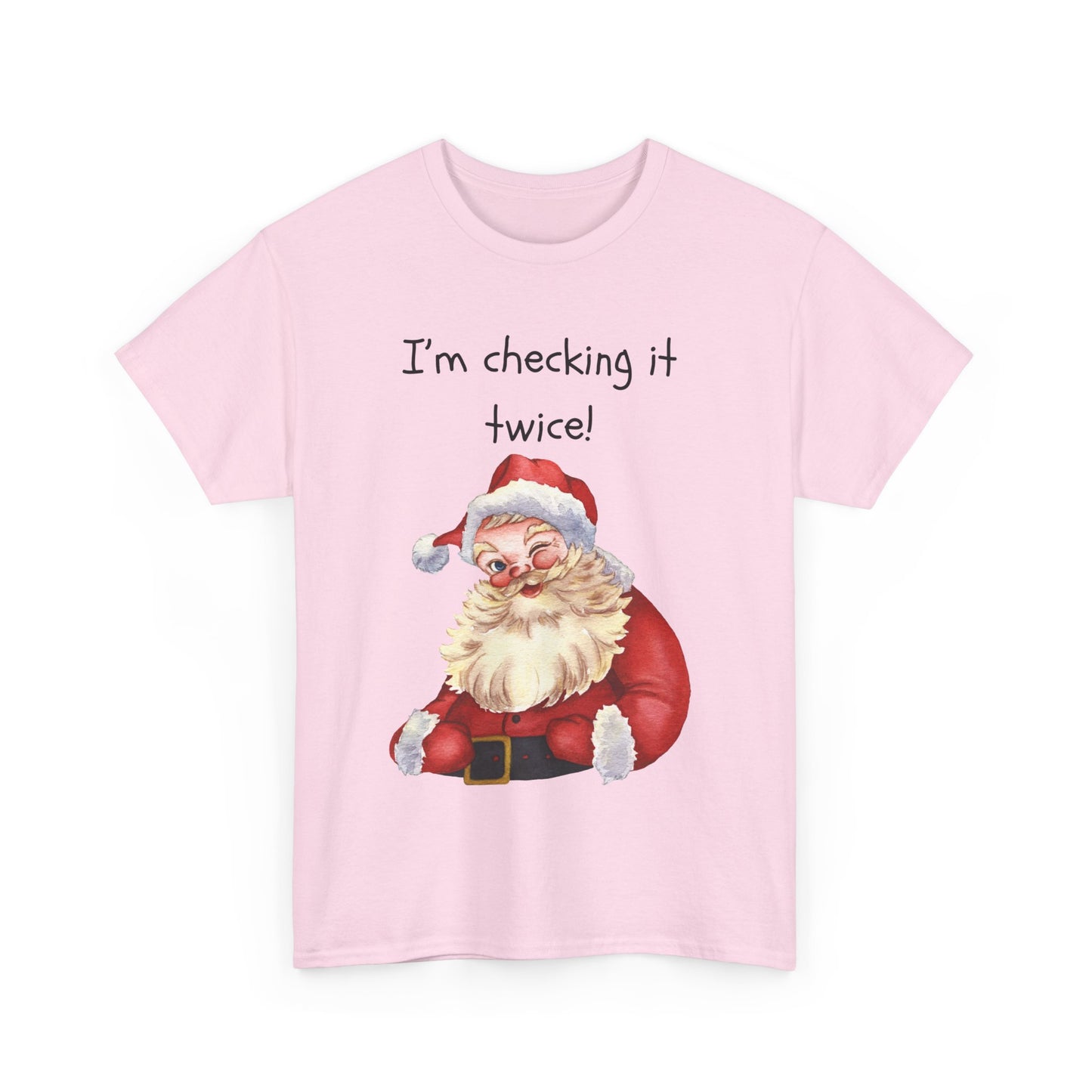 Santa is checking it twice - Christmas T-Shirt