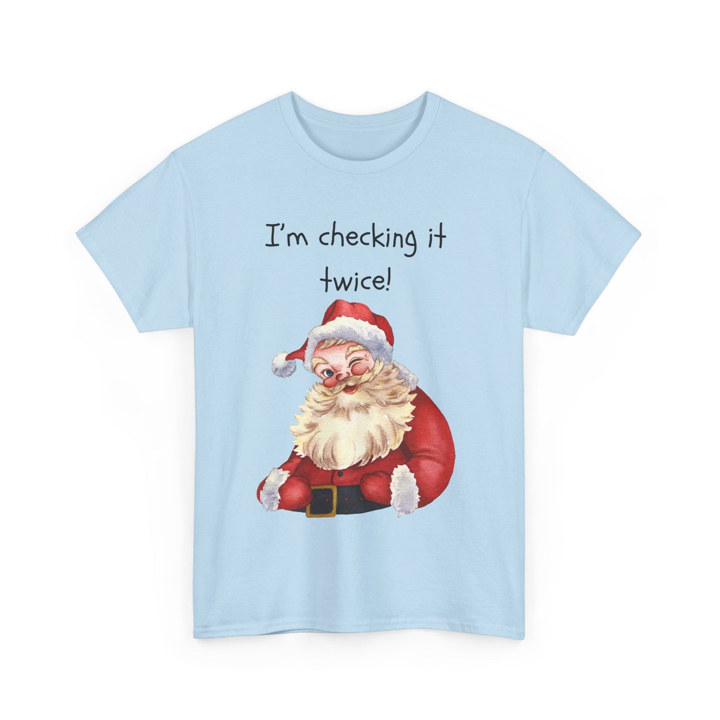 Santa is checking it twice - Christmas T-Shirt
