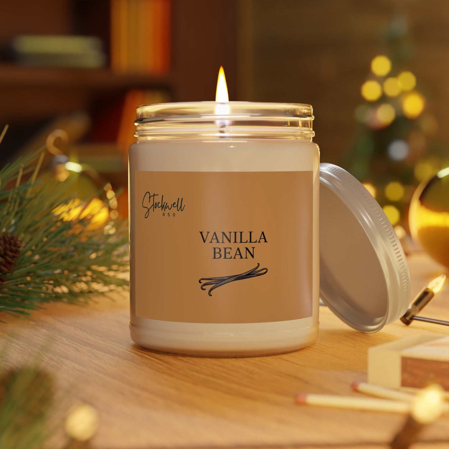 Vanilla Bean Scented Candle, Cozy Home Fragrance, Relaxation Gift, Aromatherapy Candle, Holiday Decor, Gift for Her
