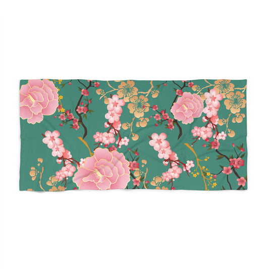 Floral Beach Towel, Tropical Towel for Beach Days, Summer Accessory, Poolside Fun, Relaxing Beach Days, Gift for Beach Lovers