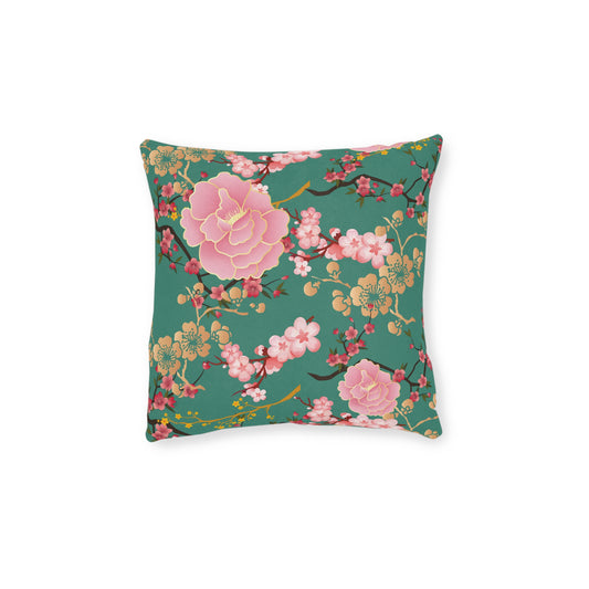 Floral Square Pillow, Decorative Throw Cushion, Living Room Accent, Home Decor, Gift for Mom, Spring Decor, Cozy Bedroom