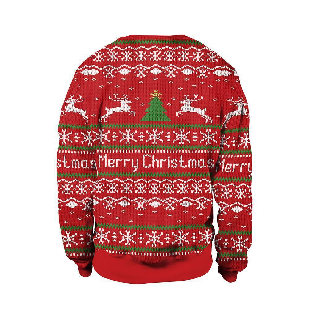 Christmas Clothing Men's And Women's Printed Round Neck Sweater